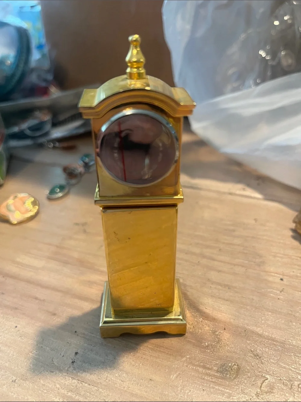 Gold Miniature Grandfather Clock Wall Decor - Collezio